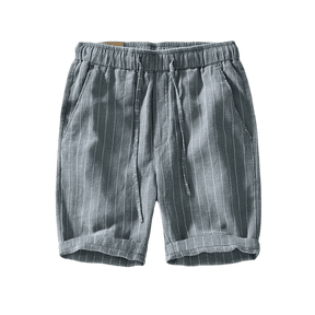 Bermuda Linho Masculina Romenzi Firenze RZ496: elegância clássica e design casual, ideal para climas quentes. Conforto e leveza com tecido natural.