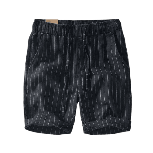 Bermuda Linho Masculina Romenzi Firenze RZ496: elegância clássica e design casual, ideal para climas quentes. Conforto e leveza com tecido natural.