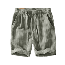 Bermuda Linho Masculina Romenzi Firenze RZ496: elegância clássica e design casual, ideal para climas quentes. Conforto e leveza com tecido natural.