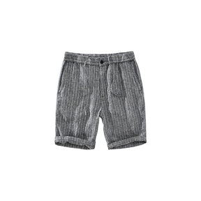 Bermuda Linho Masculina Romenzi: conforto e sofisticação para fins de semana à beira-mar. Ideal com camisas neutras para eventos diurnos e almoços ao ar livre.