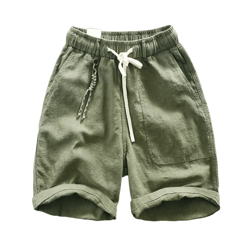 Bermuda Linho Masculina Romenzi Malta RZ498: sofisticação e leveza para dias quentes. Confeccionada em linho premium, oferece caimento impecável e conforto.