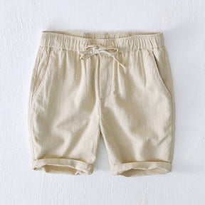 Bermuda Masculina de Linho Romenzi RZ505 feita em linho premium, leve e respirável, com caimento sofisticado e versátil, unindo conforto e elegância.