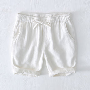 Bermuda Masculina de Linho Romenzi RZ505 feita em linho premium, leve e respirável, com caimento sofisticado e versátil, unindo conforto e elegância.