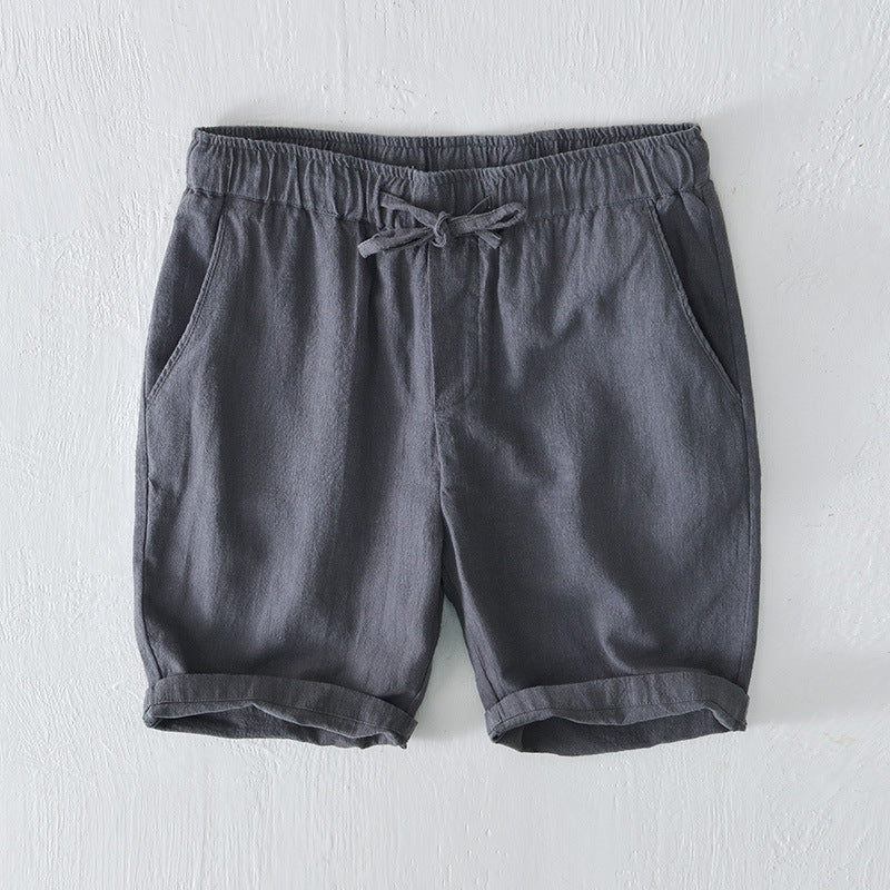 Bermuda Masculina de Linho Romenzi RZ505 feita em linho premium, leve e respirável, com caimento sofisticado e versátil, unindo conforto e elegância.