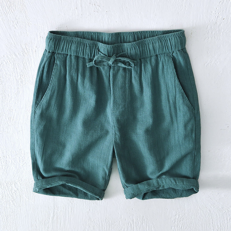 Bermuda Masculina de Linho Romenzi RZ505 feita em linho premium, leve e respirável, com caimento sofisticado e versátil, unindo conforto e elegância.