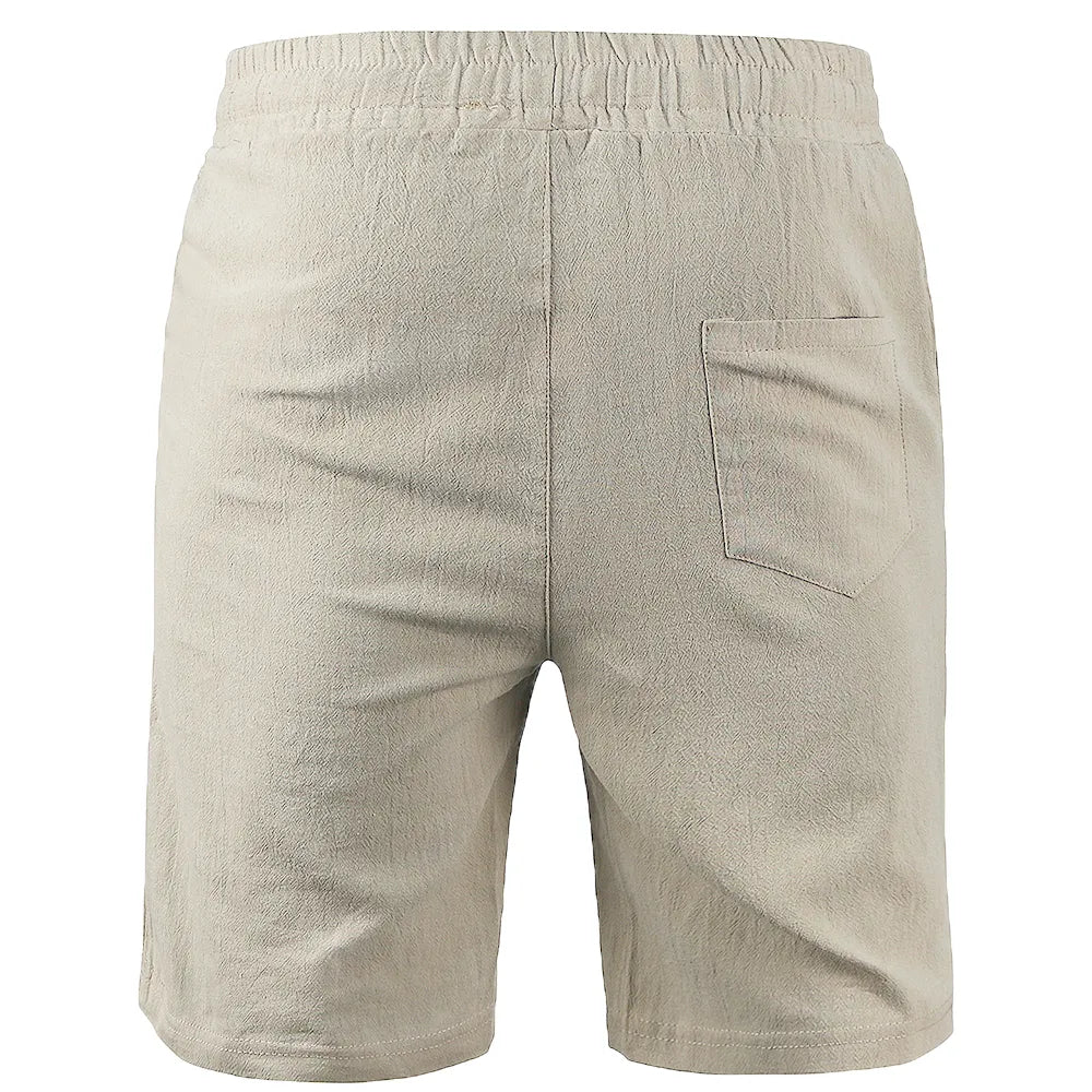 Bermuda Masculina Elegance Romenzi RZ526 feita em algodão e linho, leve e arejada, com caimento sofisticado e moderno que une conforto e estilo.
