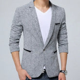 Blazer Masculino Madson Romenzi RZ057, design versátil e sofisticado. Ideal para ambientes formais e sociais, garantindo uma apresentação impecável.