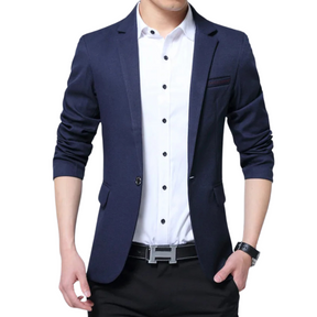 Blazer Masculino Romenzi Carlsen RZ054, feito com material de alfaiataria e costura impecável. Combina durabilidade e estilo para diversas ocasiões.