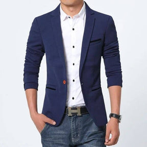 Blazer Masculino Romenzi Scobar RZ053, feito com materiais de excelência, design elegante e acabamento primoroso. Ideal para eventos formais e especiais.