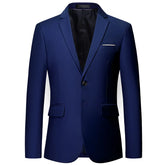 Blazer Masculino Slim Romenzi RZ052, confeccionado com materiais de excelência e design elegante, perfeito para eventos formais e ocasiões especiais.