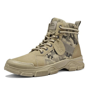 Bota Masculina Camuflada Speed Romenzi RZ286 feita em couro legítimo com solado antiderrapante e visual camuflado. Ideal para uso casual e formal.