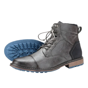 Bota Masculina de Couro Romenzi RZ284 com couro premium, solado emborrachado e design moderno. Perfeita para ambientes urbanos e aventuras.