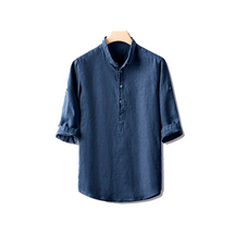 Camisa de Linho Romenzi Abravanel RZ568 confeccionada em linho de alta qualidade, com caimento impecável e design clássico que une estilo e sofisticação.