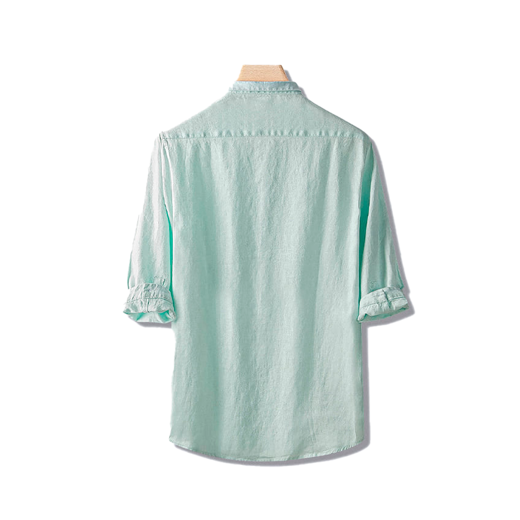 Camisa de Linho Romenzi Abravanel RZ568 confeccionada em linho de alta qualidade, com caimento impecável e design clássico que une estilo e sofisticação.