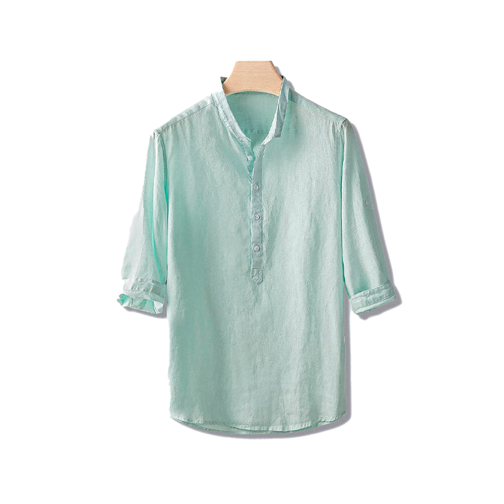 Camisa de Linho Romenzi Abravanel RZ568 confeccionada em linho de alta qualidade, com caimento impecável e design clássico que une estilo e sofisticação.