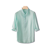 Camisa de Linho Romenzi Abravanel RZ568 confeccionada em linho de alta qualidade, com caimento impecável e design clássico que une estilo e sofisticação.