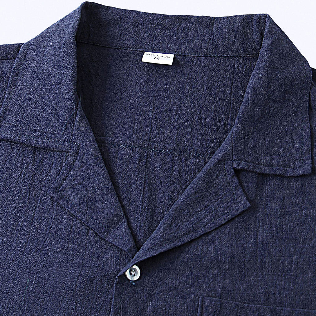Camisa de Linho Romenzi Portofino RZ569 feita em linho premium, com caimento impecável e design elegante que combina frescor, conforto e estilo casual.