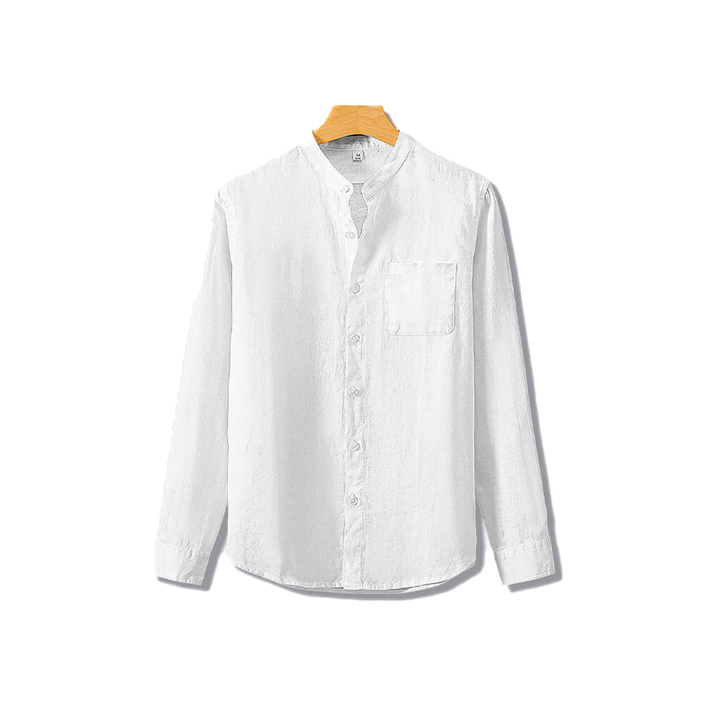 Camisa de Linho Romenzi Provence RZ570: elegância mediterrânea em linho premium, perfeita para dias quentes. Estilo sofisticado e confortável para qualquer ocasião.