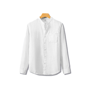 Camisa de Linho Romenzi Provence RZ570: elegância mediterrânea em linho premium, perfeita para dias quentes. Estilo sofisticado e confortável para qualquer ocasião.