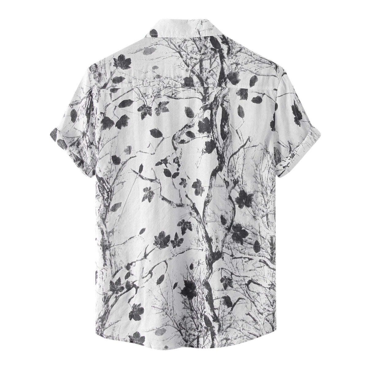 Camisa Manga Curta Estampada Romenzi Floral RZ574 feita em tecido leve e respirável, com estampas florais vibrantes que unem conforto, frescor e estilo.