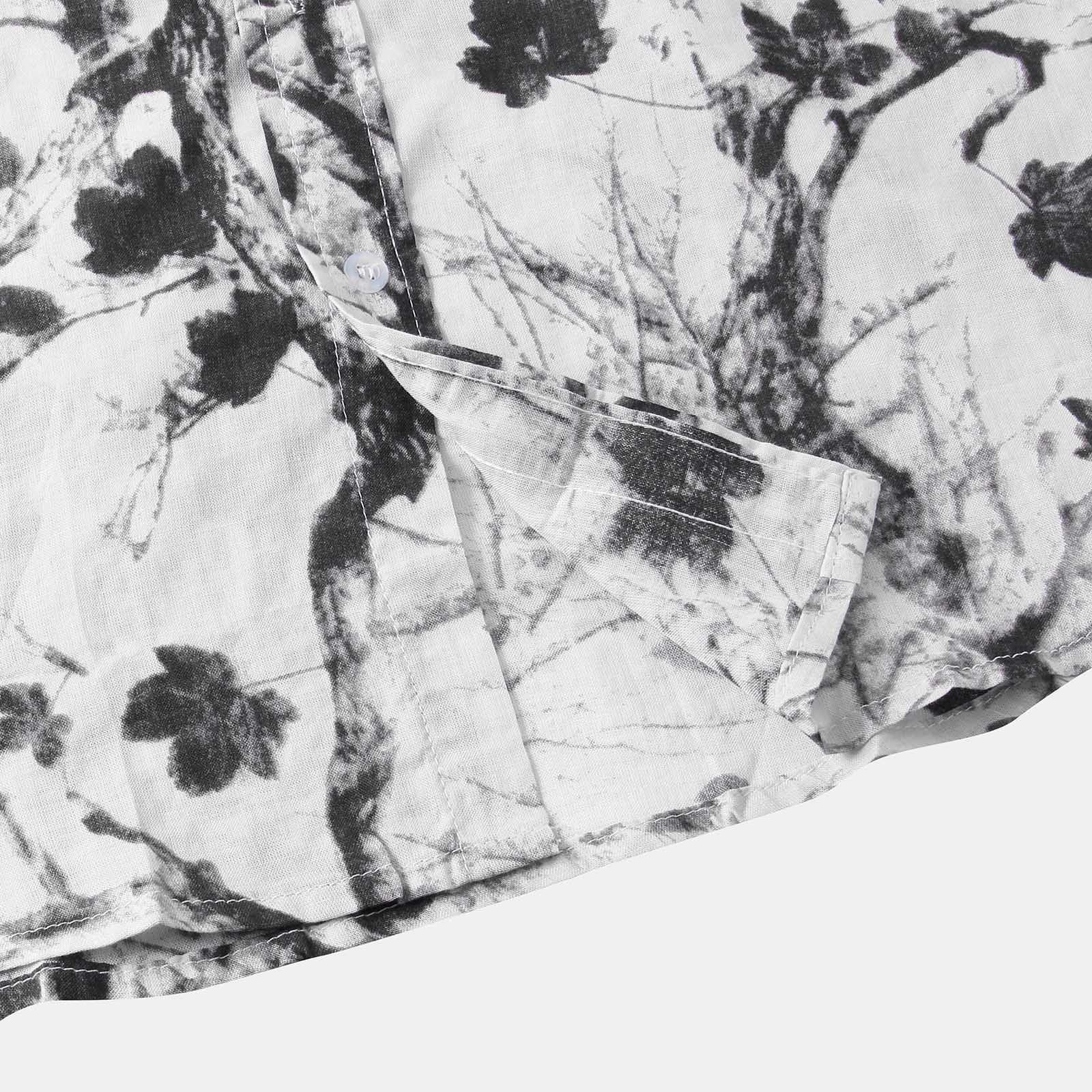 Camisa Manga Curta Estampada Romenzi Floral RZ574 feita em tecido leve e respirável, com estampas florais vibrantes que unem conforto, frescor e estilo.