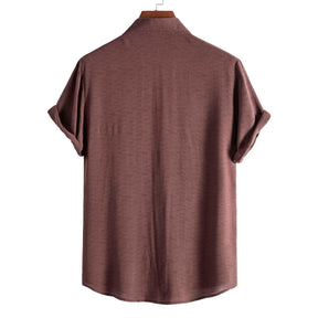 Camisa Manga Curta Lisa Romenzi Everyday RZ599 feita em tecido leve e de alta qualidade, com design clean que une conforto, estilo e versatilidade.
