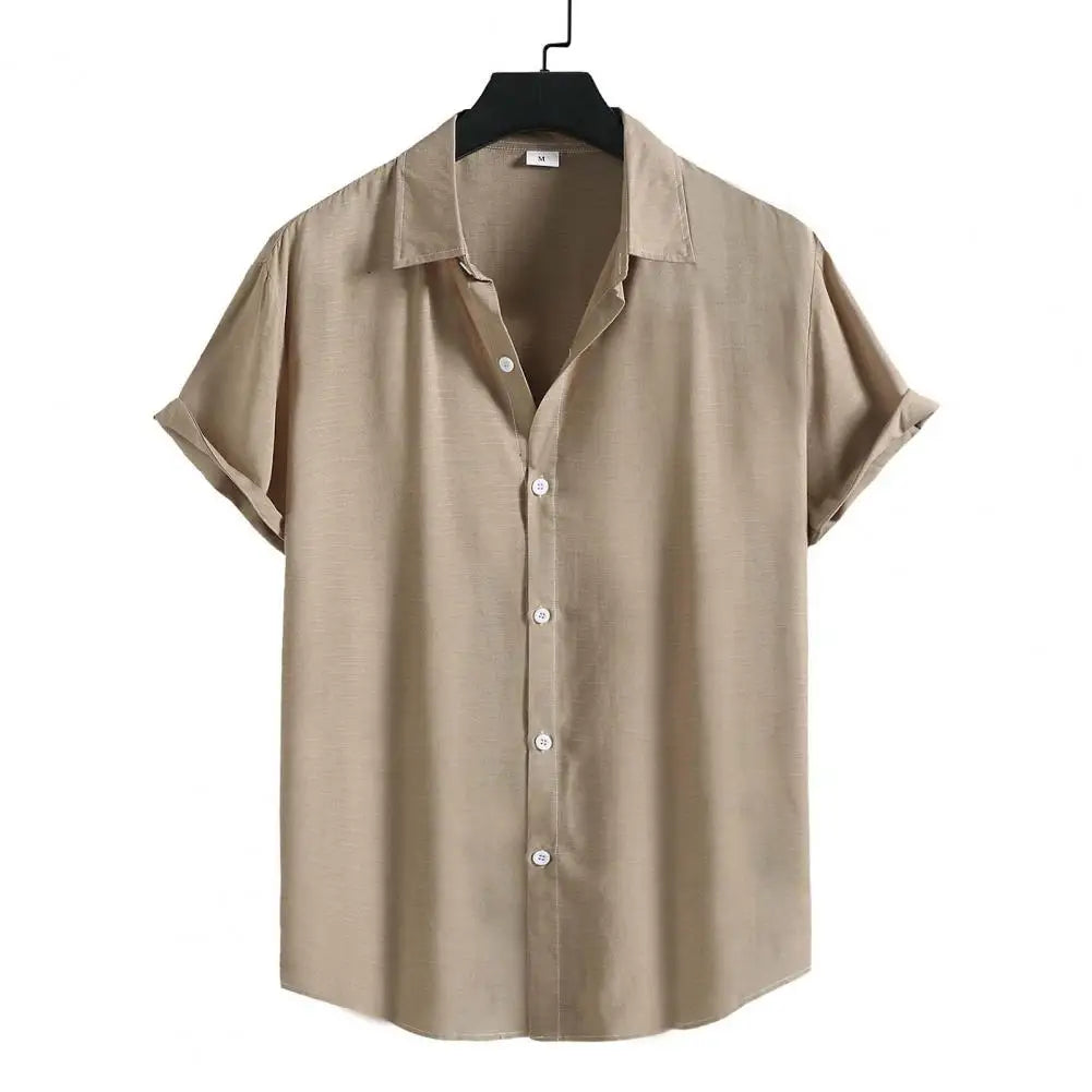 Camisa Manga Curta Lisa Romenzi RZ537 feita em tecido leve e respirável, com design minimalista e caimento ajustado que garante estilo e conforto.