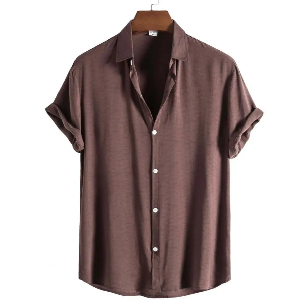 Camisa Manga Curta Lisa Romenzi RZ537 feita em tecido leve e respirável, com design minimalista e caimento ajustado que garante estilo e conforto.
