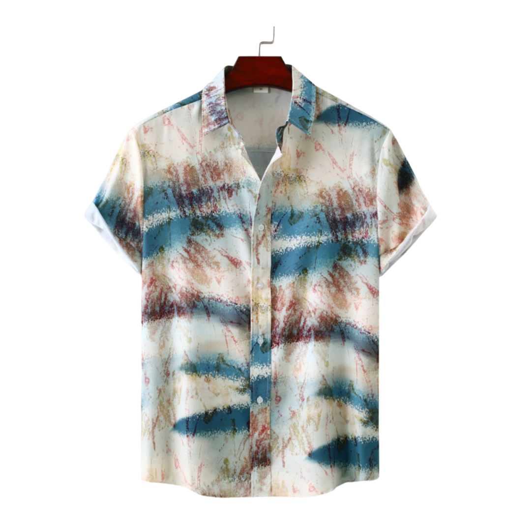 Camisa Romenzi Amalfi: conforto e elegância à beira-mar. Tecido leve, ideal com bermudas ou calças neutras para um look casual e sofisticado.