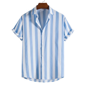 Camisa Manga Curta Romenzi Atlântica RZ576 feita em tecido leve e respirável, com caimento impecável que garante frescor, conforto e estilo sofisticado.