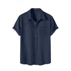 Camisa Manga Curta Romenzi em Veludo Cotelê RZ580 feita em tecido de alta qualidade, com toque macio e design atemporal que une conforto e sofisticação.