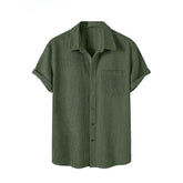 Camisa Manga Curta Romenzi em Veludo Cotelê RZ580 feita em tecido de alta qualidade, com toque macio e design atemporal que une conforto e sofisticação.