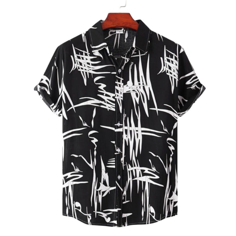 Camisa Manga Curta Romenzi Gale RZ582 feita em tecido leve e respirável, com caimento sofisticado que garante frescor, estilo e conforto em dias casuais.
