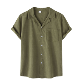 Camisa Romenzi Ibéria: conforto e elegância para ocasiões casuais. Tecido leve, ideal com bermudas de linho ou calças neutras. Visual sofisticado e descontraído.