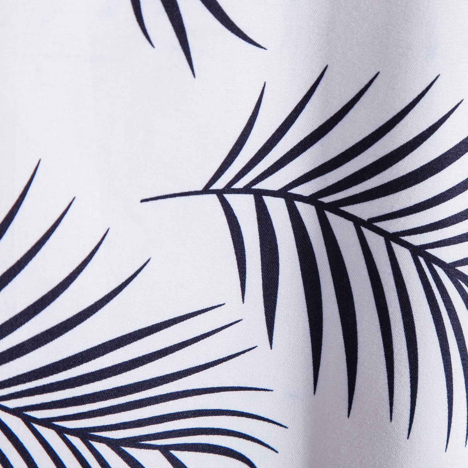 Camisa Manga Curta Romenzi Ipanema RZ584 feita em tecido leve de alta qualidade, com estampa minimalista de folhas que une frescor, estilo e sofisticação.