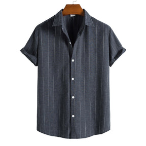 Camisa Manga Curta Romenzi Mare RZ587 confeccionada em tecido leve e respirável, com design sofisticado que garante frescor, conforto e estilo casual.