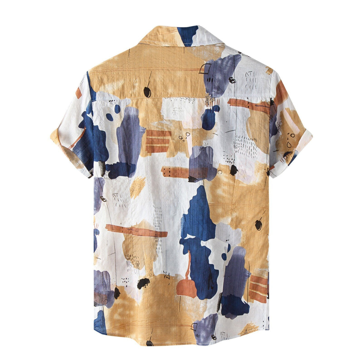 Camisa Manga Curta Romenzi Mirage RZ588 feita em tecido leve, com estampas abstratas modernas e caimento impecável que une frescor, conforto e estilo.