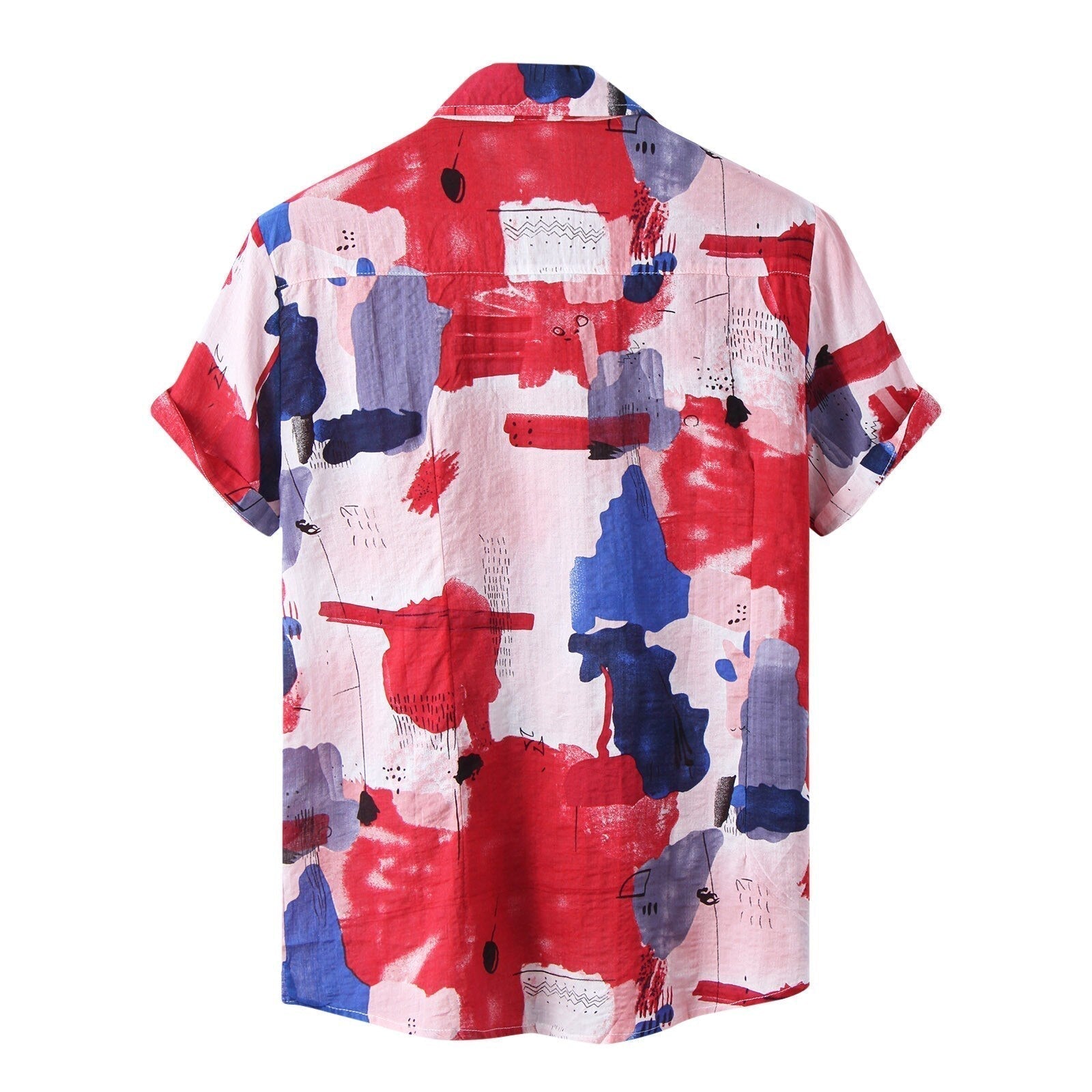 Camisa Manga Curta Romenzi Mirage RZ588 feita em tecido leve, com estampas abstratas modernas e caimento impecável que une frescor, conforto e estilo.