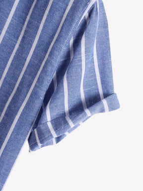 Camisa Manga Curta Romenzi Sierra RZ594 feita em tecido leve, com estampas abstratas modernas e caimento impecável que une frescor, estilo e elegância.
