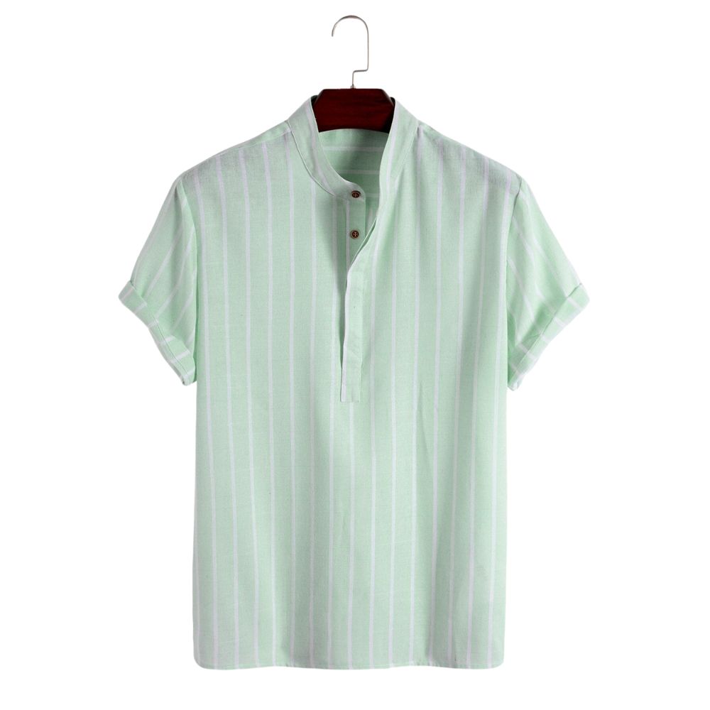 Camisa Manga Curta Romenzi Sierra RZ594 feita em tecido leve, com estampas abstratas modernas e caimento impecável que une frescor, estilo e elegância.