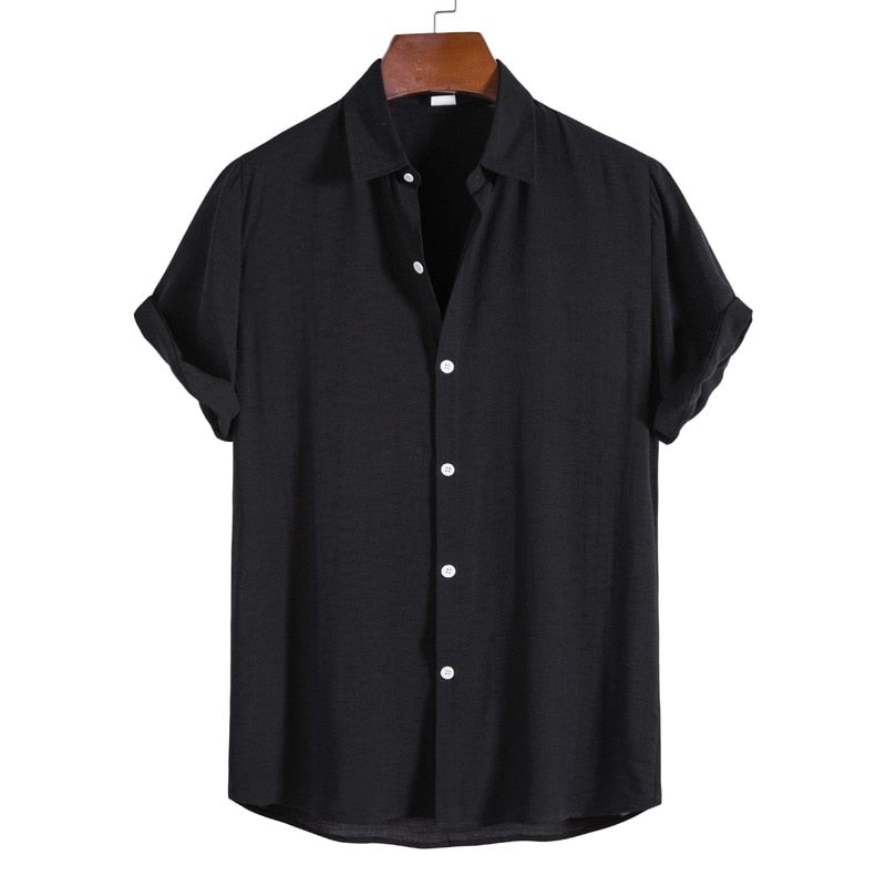 Camisa Manga Curta Romenzi Solare RZ595 feita em tecido leve e respirável, com design moderno que garante frescor, conforto e sofisticação versátil.