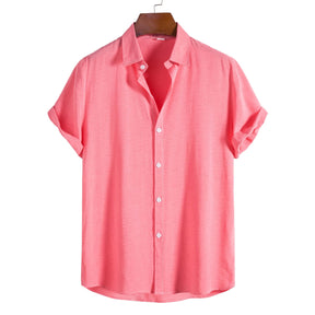 Camisa Manga Curta Romenzi Solare RZ595 feita em tecido leve e respirável, com design moderno que garante frescor, conforto e sofisticação versátil.