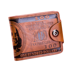 Carteira masculina de couro American Romenzi RZ484 feita em PU, com compartimentos internos para cartões, documentos, CNH e dinheiro.