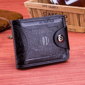 Carteira masculina de couro American Romenzi RZ484 feita em PU, com compartimentos internos para cartões, documentos, CNH e dinheiro.