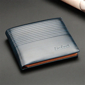 Carteira Masculina de Couro Denner Romenzi RZ485 feita em PU, elegante e funcional, ideal para cartões, documentos, CNH e dinheiro no dia a dia.