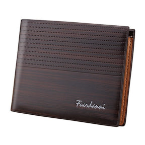 Carteira Masculina de Couro Denner Romenzi RZ485 feita em PU, elegante e funcional, ideal para cartões, documentos, CNH e dinheiro no dia a dia.