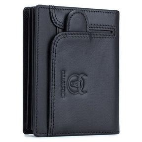 Carteira Masculina Kalel Romenzi RZ477 em couro PU, design compacto, organização inteligente e toque sofisticado para uso diário com elegância.