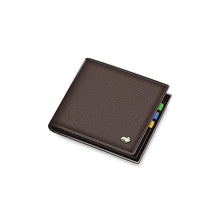 Carteira Masculina de Couro Romenzi RZ487 com acabamento premium, RFID, couro legítimo e compartimentos para cartões, CNH e documentos.