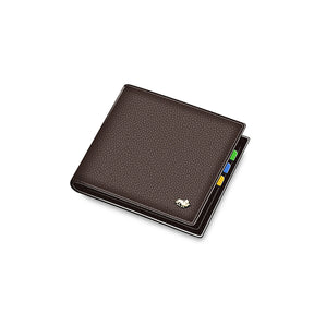 Carteira Masculina de Couro Romenzi RZ487 com acabamento premium, RFID, couro legítimo e compartimentos para cartões, CNH e documentos.
