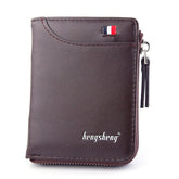 Carteira Masculina de Couro Tyler Romenzi RZ486, compacta e elegante, ideal para documentos, cartões e uso diário com estilo moderno.